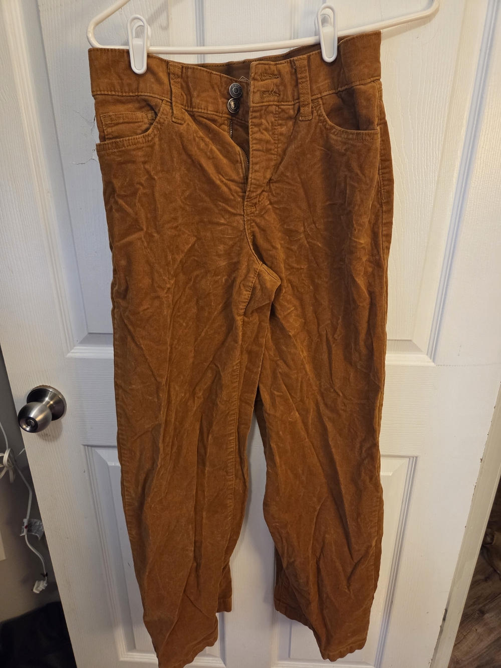 St. John's Bay Wide-Leg Corduroy Pants in Chestnut Brown